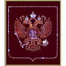 SWAROVSKI - ГЕРБ РФ(Позолоченая рамка)